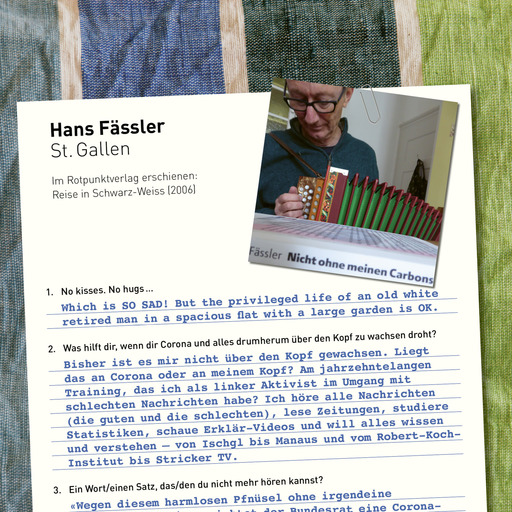 Fragebogen von Hans Fässler